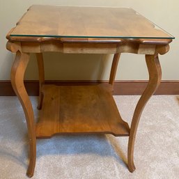 Side Table With Glass