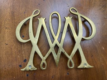 Williamsburg William & Mary Brass Trivet (1950)