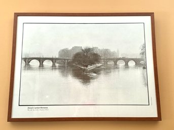 Henri Cartier-Bresson Framed Print In Custom Cherry Frame (LOC: W2)