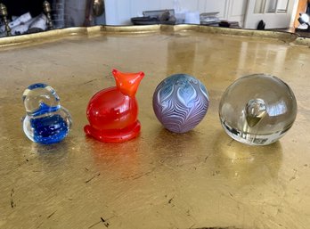 Artisan Made Glass Paperweight Collection