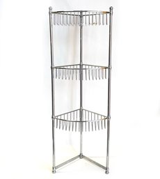 3-tier Chrome Corner Shelf Suitable For Plants Or Shower