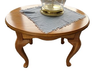 Solid Blonde Wood End Table