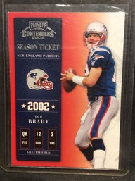 2002 Playoff Contenders Season Ticket Tom Brady - M