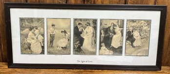 Gorgeous Framed ~ The Ages Of Love ~ Framed Postcards ~ C Clyde Squires ~