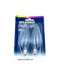 New Old Stock Sylvania 40 Watt Decor Light - 2 Pack
