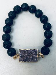 Ananda Bracelet In Black Lava