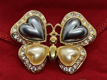 Vintage KJL KENNETH JAY LANE Figural Butterfly Brooch