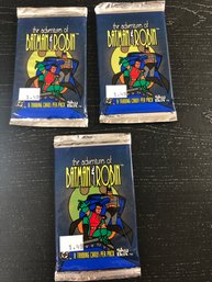 3 Sealed The Adventures Of Batman & Robin - 8 Trading Cards Per Pack.   Lot 174