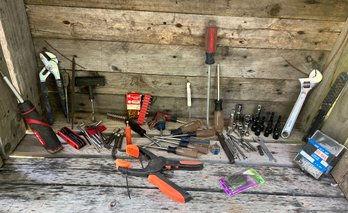 Miscellaneous Craftsman Tools, Wrenches, Nails Clamp, Allen Wrenches  And More - Lot D