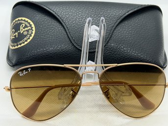 Designer RAY BAN Amber Gradient Aviator Sunglasses- Originally $245