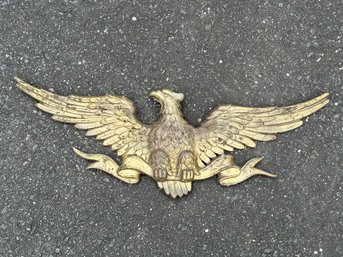 A Vintage American Eagle In Gold-Toned Cast Metal