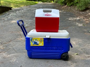 A Pair Of Igloo Coolers