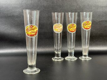 A Set Of Vintage Maisel's-Branded Pilsner Glasses