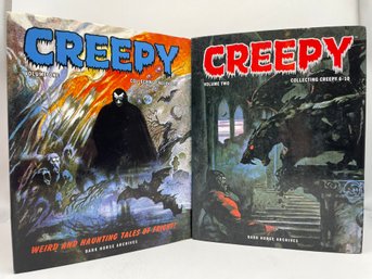 Creepy Archives  By Dark Horse Publication Volumes 1 & 2, Hardcover Comic Books. (12)