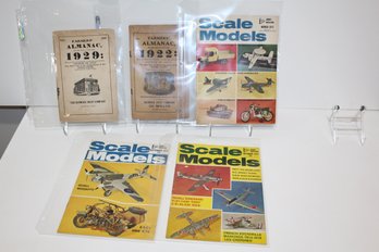 1922 & 1929 Farmers Almanac - 3 Vintage Issues Of Scale Models 1971-1972