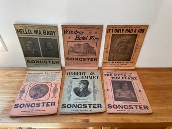 Lot Of 6 Antique Songster W M Delaney 117 Park Row N Y Magazine Booklets From 1899 Newspaper