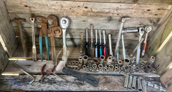 Assortment Of Vintage Tools , Allenite Ratchet Wrench, Craftsman,black And Decker ,pipe Wrench And More  Lot-e