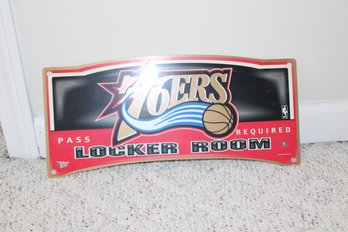 76ers Pass Required Locker Room Sign Win Craft Sports
