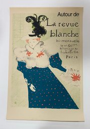 Lautrec Lithograph La Revue Blanche Paris. Printed In France