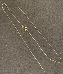 Vintage Necklace 14K Gold - Italy - As Is For Repair Or Parts - Inlay - Craft - Jewelry Making - 16 Inches L