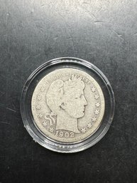 1902 Barber Silver Quarter