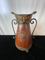 Vintage Metal Pedestal Vase