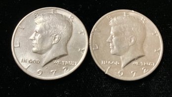 1972 John F Kennedy Half Dollar Pieces