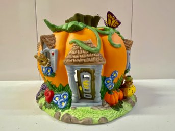 Party Lite Harvest Pumpkin Tealight House