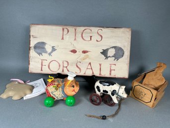 Vintage Pig Decor