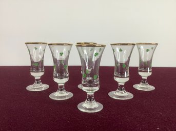 Shamrock Cordial Glasses