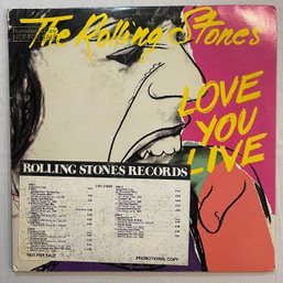 The Rolling Stones - Love You Live 2xLP COC2-9001 PROMO VG Plus W/ Promo Sticker And Stamp