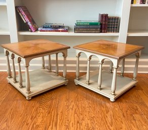 Mid Century Italian Provincial Low Accent Tables By Heritage