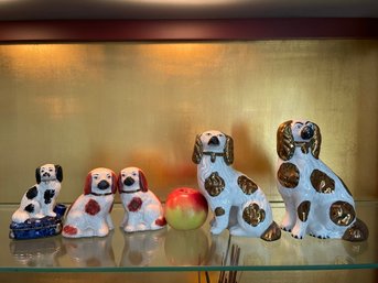 Collection Of Staffordshire Dogs. Up To 6.5' Tall.