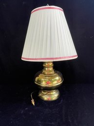 Vintage Brass Base Accented Shade Table Lamp