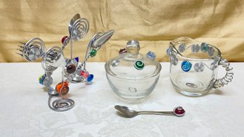 A Lot Of DARY REES Originals, Napkin Holder, Sugar & Creamer With Spoon