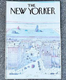 A Large Vintage New Yorker Cover - Westward Ho!