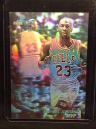 1991 Upper Deck Award Winner Hologram Michael Jordan MVP - M