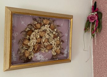 Framed Shadow Box With Dried Flowers