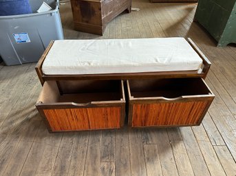 Mudroom Bench W/two Drawers That Pull Through