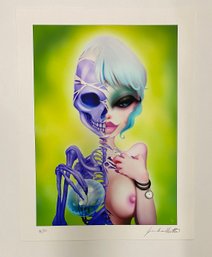Pencil Signed Skull Art Print By Gianluca Mattia