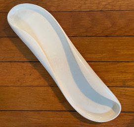 Unusual Modernist White Porcelain Narrow Tray