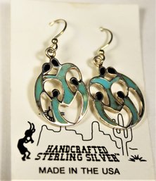 Southwestern Sterling Silver 'family' Pierced Earrings Never Worn