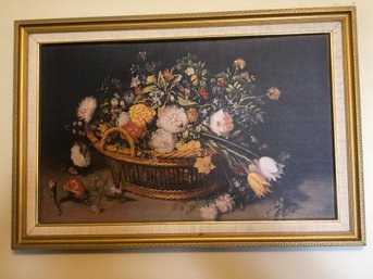 Vintage Flower Basket Print