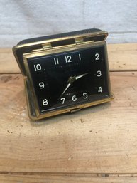 Vintage Seth Thomas Travel Clock/alarm Tested & Working