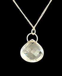 Beautiful Iridescent Pendant On Sterling Silver Chain