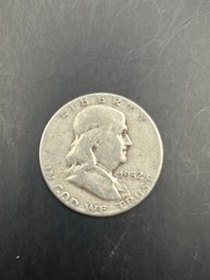 1952 Benjamin Franklin Silver Half Dollar