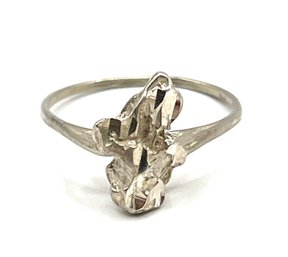 Vintage Sterling Silver Nugget Ring, Size 6.25