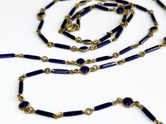 A 1920's Glass Beaded Necklace - Egyptian Revival