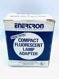 New Old Stock Enertron Technologies Compact Florescent Lamp Adaptor