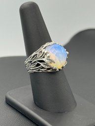 Mystical Moonstone Ring In Sterling Silver